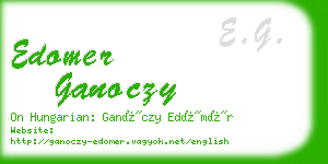 edomer ganoczy business card